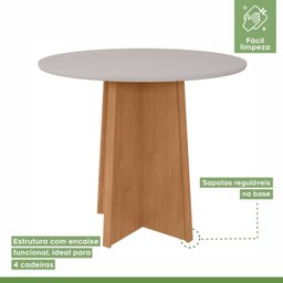 Conjunto Mesa 100cm Celebrare Redonda com 4 Cadeiras Apogeu - 5