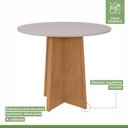 Ver imagem 5 de Conjunto Sala de Jantar 4 Lugares Redonda Tampo MDF Mesa Celebrare com Cadeiras Apogeu