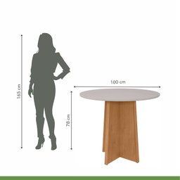 Conjunto Mesa 100cm Celebrare Redonda com 4 Cadeiras Apogeu - 9