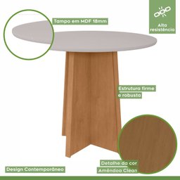Conjunto Mesa 100cm Celebrare Redonda com 4 Cadeiras Apogeu - 3