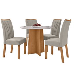 Conjunto Mesa 100cm Celebrare Redonda com 4 Cadeiras Apogeu - 2