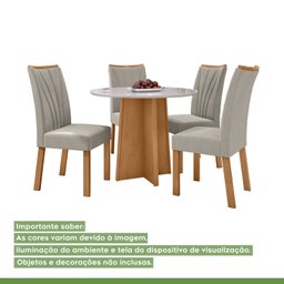 Conjunto Mesa 100cm Celebrare Redonda com 4 Cadeiras Apogeu - 17