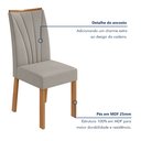 Ver imagem 6 de Conjunto Sala de Jantar 4 Lugares Redonda Tampo MDF Mesa Celebrare com Cadeiras Apogeu Marrom Amêndoa Clean/Off White/ Capuccino