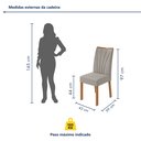 Ver imagem 4 de Conjunto Sala de Jantar 4 Lugares Redonda Tampo MDF Mesa Celebrare com Cadeiras Apogeu Marrom Amêndoa Clean/Off White/ Capuccino