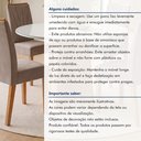 Ver mais imagens de Conjunto Sala de Jantar 4 Lugares Redonda Tampo Vidro/MDF Mesa Celebrare com Cadeiras Apogeu Bege Amêndoa Clean/Off White/Animale Bege