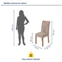 Ver imagem 5 de Conjunto Sala de Jantar 4 Lugares Redonda Tampo Vidro/MDF Mesa Celebrare com Cadeiras Apogeu Bege Amêndoa Clean/Off White/ Naturale Creme