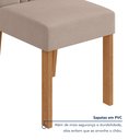 Ver imagem 7 de Conjunto Sala de Jantar 4 Lugares Redonda Tampo Vidro/MDF Mesa Celebrare com Cadeiras Apogeu Bege Amêndoa Clean/Off White/ Naturale Creme