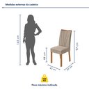 Ver imagem 5 de Conjunto Sala de Jantar 4 Lugares Redonda Tampo Vidro/MDF Mesa Celebrare com Cadeiras Apogeu Bege Amêndoa Clean/Off White/Bege Escuro
