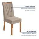 Ver imagem 6 de Conjunto Sala de Jantar 4 Lugares Redonda Tampo Vidro/MDF Mesa Celebrare com Cadeiras Apogeu Bege Amêndoa Clean/Off White/Bege Escuro