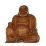 Buda Hotei de Madeira Suar 22cm - 1