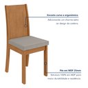 Ver imagem 6 de Conjunto Sala de Jantar 4 Lugares Redonda Tampo Vidro/MDF Mesa Celebrare e Cadeiras Athenas Marrom Amêndoa Clean/Off White/Veludo Animale Bege
