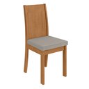 Ver mais imagens de Conjunto Sala de Jantar 4 Lugares Redonda Tampo Vidro/MDF Mesa Celebrare e Cadeiras Athenas Marrom Amêndoa Clean/Off White/Veludo Animale Bege