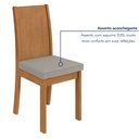 Ver imagem 7 de Conjunto Sala de Jantar 4 Lugares Redonda Tampo Vidro/MDF Mesa Celebrare e Cadeiras Athenas Marrom Amêndoa Clean/Off White/Veludo Animale Bege