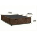 Ver imagem 4 de Cama Box c/Bau Casal 1,38 Suede Marrom