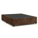 Ver imagem 3 de Cama Box c/Bau Casal 1,38 Suede Marrom