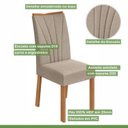 Ver imagem 7 de Conjunto Sala de Jantar 6 Lugares Retangular Tampo Vidro/MDF Mesa Astrid com Cadeiras Apogeu