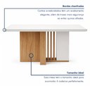 Ver imagem 7 de Conjunto Sala de Jantar 6 Lugares Retangular Tampo Vidro/MDF Mesa Astrid com Cadeiras Apogeu Bege Amêndoa Clean/Off White/Bege