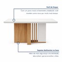 Ver mais imagens de Conjunto Sala de Jantar 6 Lugares Retangular Tampo Vidro/MDF Mesa Astrid com Cadeiras Apogeu Bege Amêndoa Clean/Off White/Bege