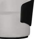Ver imagem 3 de Poltrona Organica Beatriz Suede Branco C/ Composê Corano Preto - Lm Decor