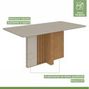 Ver imagem 4 de Conjunto Sala de Jantar 6 Lugares Retangular Tampo Vidro/MDF Mesa Astrid e Cadeiras Athenas Bege Amêndoa Clean/Off White/Rinzai Bege