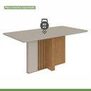 Ver imagem 6 de Conjunto Sala de Jantar 6 Lugares Retangular Tampo Vidro/MDF Mesa Astrid e Cadeiras Athenas Bege Amêndoa Clean/Off White/Rinzai Bege