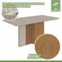 Ver imagem 3 de Conjunto Sala de Jantar 6 Lugares Retangular Tampo Vidro/MDF Mesa Astrid e Cadeiras Athenas Bege Amêndoa Clean/Off White/Rinzai Bege