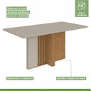 Ver imagem 5 de Conjunto Sala de Jantar 6 Lugares Retangular Tampo Vidro/MDF Mesa Astrid e Cadeiras Athenas Bege Amêndoa Clean/Off White/Rinzai Bege