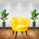 Ver imagem 5 de Poltrona Pétala em Sued Premium Amarelo Sua Casa Decorações