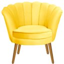 Ver imagem 3 de Poltrona Pétala em Sued Premium Amarelo Sua Casa Decorações