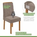 Ver mais imagens de Conjunto Sala de Jantar 6 Lugares Retangular Tampo Vidro/MDF Mesa Apogeu e Cadeiras Astrid