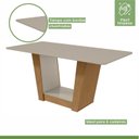 Ver imagem 5 de Conjunto Sala de Jantar 6 Lugares Retangular Tampo Vidro/MDF Mesa Apogeu e Cadeiras Astrid