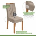 Ver mais imagens de Conjunto Sala de Jantar 6 Lugares Retangular Tampo Vidro/MDF Mesa Astrid com Cadeiras Apogeu