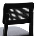 Ver imagem 7 de Banqueta Baixa-cadeira Gabi - Preto Assento Estof. Linho Cinza Mescla Impermeável