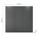 Ver imagem 3 de Guarda Roupa 6 Portas Abrir 230 cm X 240 cm para Quarto ou Closet 100% MDF Cor:Cinza e Peroba