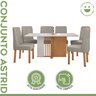 Conjunto Sala de Jantar 6 Lugares Retangular Tampo MDF Mesa e Cadeiras Astrid - 15