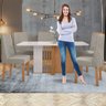 Conjunto Sala de Jantar 6 Lugares Retangular Tampo MDF Mesa e Cadeiras Astrid - 12