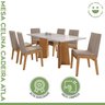 Conjunto Mesa 170cm Celina com Vidro e 6 Cadeiras Atla - 15