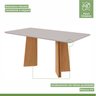 Conjunto Mesa 170cm Celina com Vidro e 6 Cadeiras Atla - 4