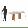 Conjunto Mesa 170cm Celina com Vidro e 6 Cadeiras Atla - 11