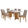 Conjunto Mesa 170cm Celina com Vidro e 6 Cadeiras Atla - 2