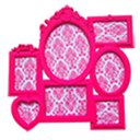 Ver imagem 1 de PORTA RETRATO PLASTICO ROMANTIC FRAMES PINK 52 X 52 X 2,5 C BTC Decor