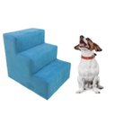 Ver imagem 1 de Escada Escadinha Pet Cachorro 3 Degraus Rampa Suede Dog:azul Turquesa