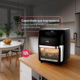Fritadeira Airfryer Hq sem Óleo Oven 5 em 1 12l Digital com Visor Preta - Hq-afo12ldvg - 220220v - 7