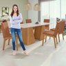 Conjunto Mesa 180cm Luxor com Vidro e 6 Cadeiras Atla - 13