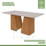 Conjunto Mesa 180cm Luxor com Vidro e 6 Cadeiras Atla - 5
