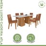 Conjunto Mesa 180cm Luxor com Vidro e 6 Cadeiras Atla - 2