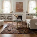 Ver imagem 1 de Tapete de Couro Natural Premium Marron 2,00 X 1,50 M