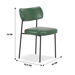 Kit 2 Cadeiras Sala de Jantar Stela Couríssimo Verde - Belliv Decor - 8