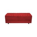 Ver imagem 4 de Calçadeira Baú com Sapateira Casal 140cm Paris Capitonê Suede Vermelho - Sheep Estofados - Vermelho