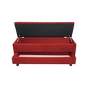 Ver imagem 7 de Calçadeira Baú com Sapateira Casal 140cm Paris Capitonê Suede Vermelho - Sheep Estofados - Vermelho
